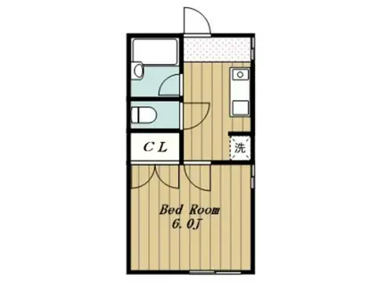 ホワイトレジデンス(1K/1階)の間取り写真