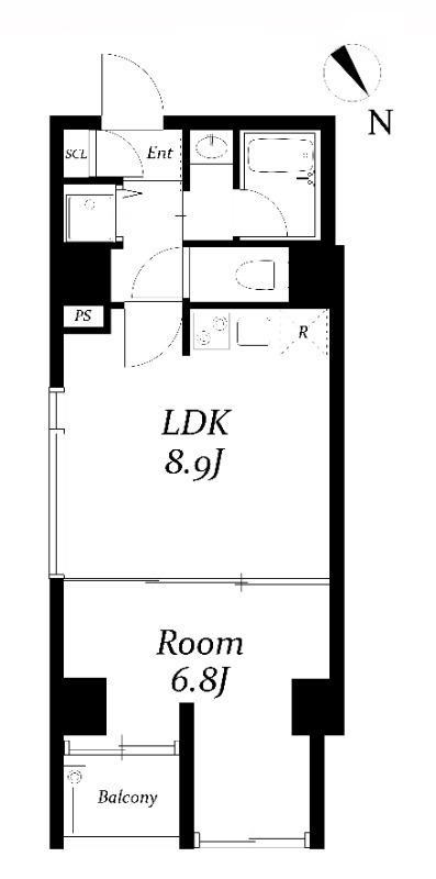 アーバンパーク代々木(1LDK/3階)の間取り写真