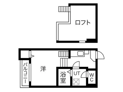 ノブレス・ルミエ(1K/2階)の間取り写真