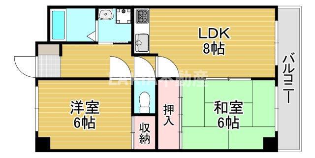 Mプラザ城東弐番館(2LDK/3階)の間取り写真