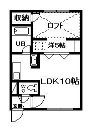 ツインハープみどり野(1LDK/2階)の間取り写真