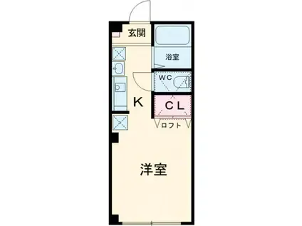 カーサフォルトゥーナ(1K/3階)の間取り写真