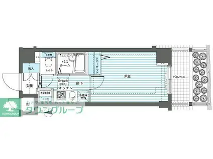 フェニックス武蔵関弐番館(1K/1階)の間取り写真