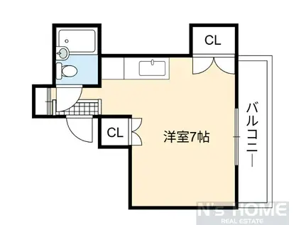シティコート関目(ワンルーム/3階)の間取り写真