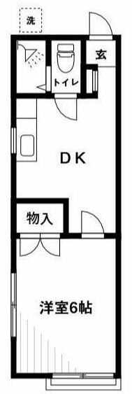 メゾンイグレック(1DK/1階)の間取り写真