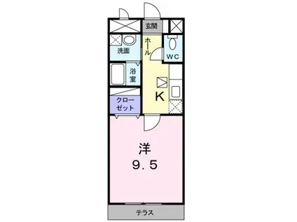 コッティトント(1K/1階)の間取り写真