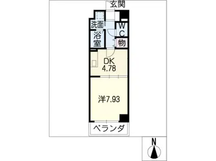 リバーページ藤ヶ丘(1DK/3階)の間取り写真