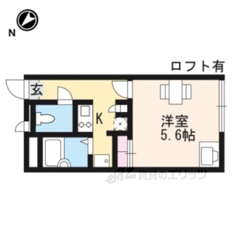 レオパレス沢田2(1K/2階)の間取り写真