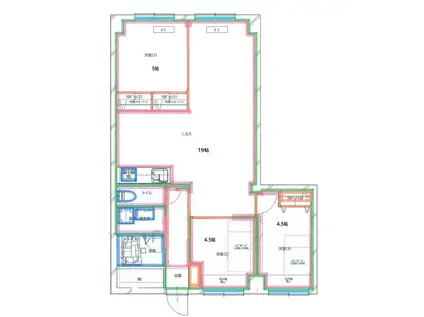 大森ハイツ(3LDK/6階)の間取り写真