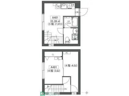 ORGO VITA 凛 A棟(2LDK/3階)の間取り写真