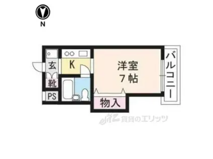 BOXY(1K/2階)の間取り写真