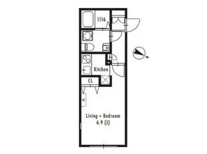 GRANPASEO代々木(ワンルーム/4階)の間取り写真