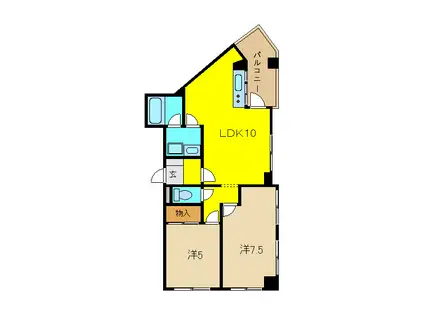 グレースYTパレス(2LDK/2階)の間取り写真