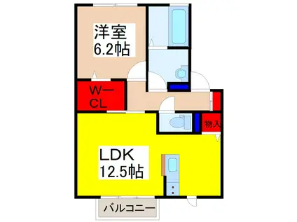 PARK HILLS KEYAKIDAI(1LDK/1階)の間取り写真