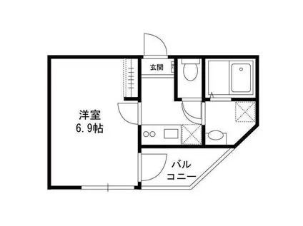 ピークヴィレ青井(1K/3階)の間取り写真