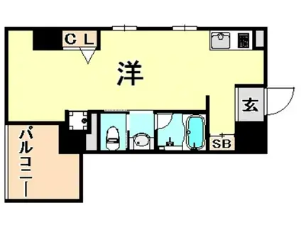 ワコーレヴィータ下沢通(ワンルーム/3階)の間取り写真