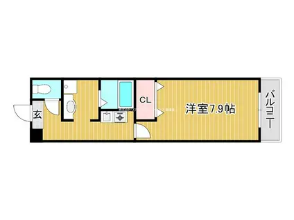 コーポスクエア(1K/2階)の間取り写真