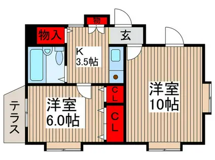 WONGHLL(2K/1階)の間取り写真