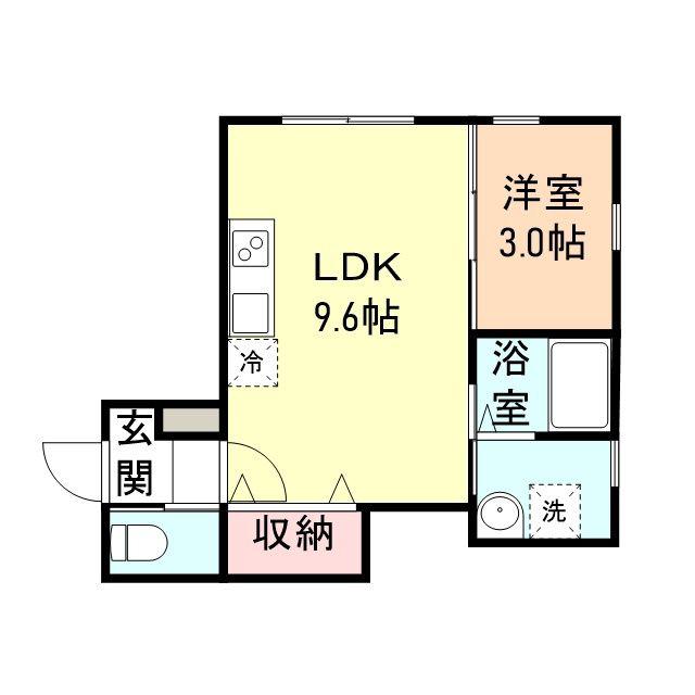 ABELIAIV(1LDK/2階)の間取り写真
