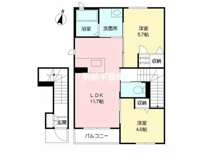 ILE・EST(2LDK/2階)の間取り写真