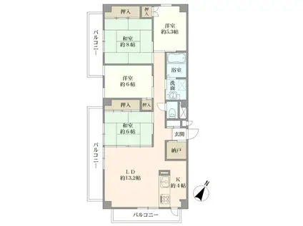 プロローグ青山(4LDK/2階)の間取り写真