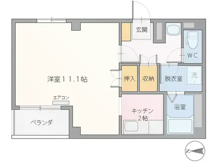 アネシス(1K/3階)の間取り写真