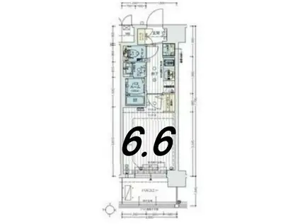 エステムコート新大阪&8554Vアイシー(1K/9階)の間取り写真