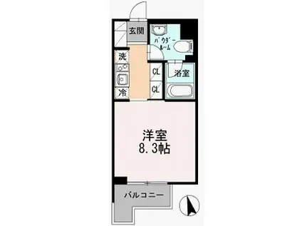 カスタリア大森III(1K/7階)の間取り写真