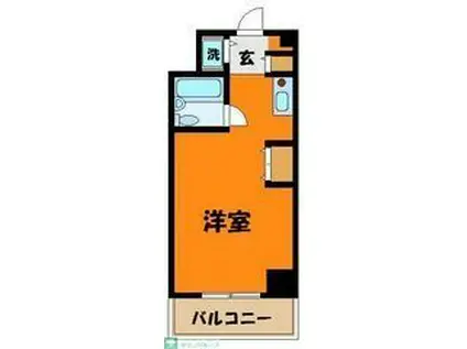 コスモハイム元住吉(ワンルーム/3階)の間取り写真