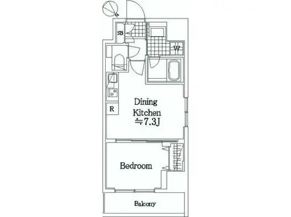 リヴシティ横濱関内弐番館(1DK/9階)の間取り写真