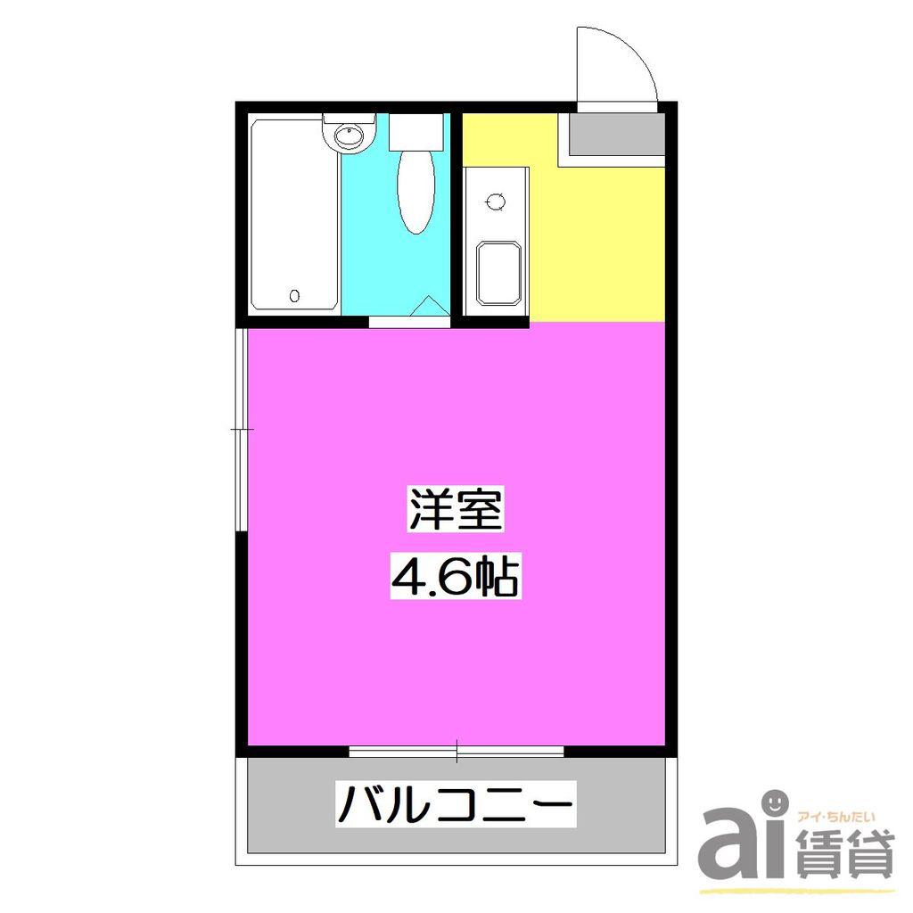 グレースケヤキダイ(ワンルーム/3階)の間取り写真
