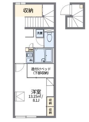 レオパレスカルム大久保(1K/2階)の間取り写真