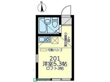 ユナイト大口フロレンシア(ワンルーム/2階)の間取り写真