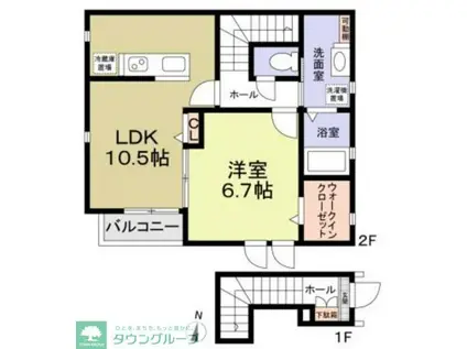 DAYBREAK(1LDK/1階)の間取り写真