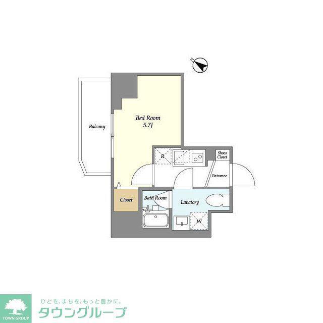 プライマル戸越銀座(1K/11階)の間取り写真