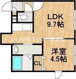 アンダーズ苫小牧栄町(1LDK/3階)の間取り写真