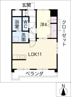 フェアリーハート(1LDK/5階)の間取り写真