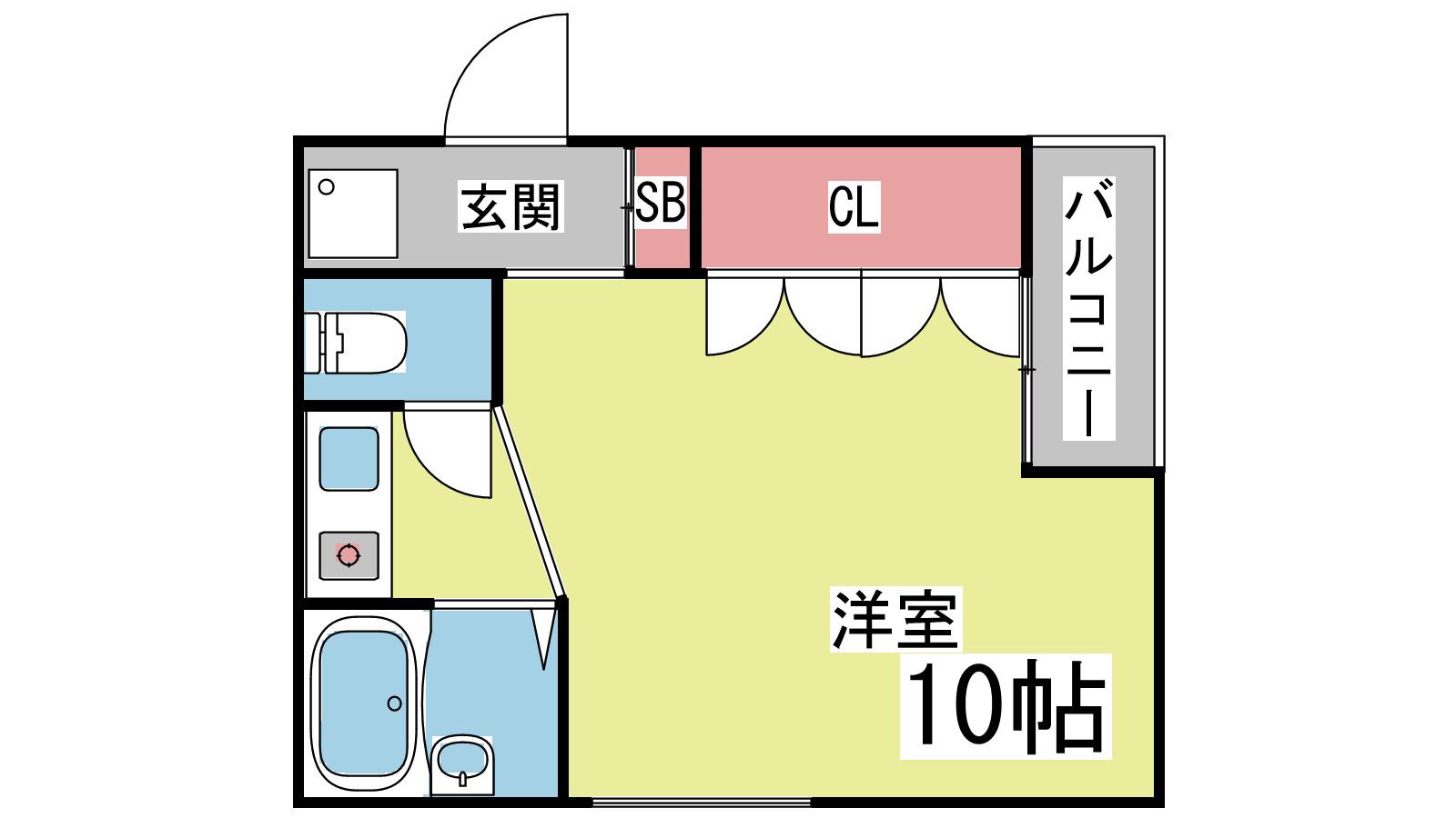 メゾピアノ王子公園(ワンルーム/1階)の間取り写真