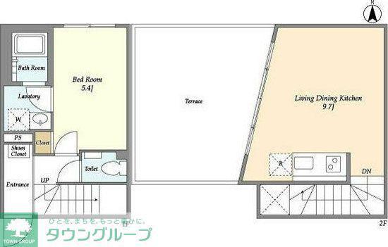 LEGALAND四谷三丁目(1LDK/1階)の間取り写真