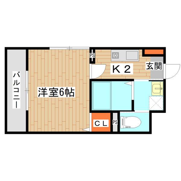 LIBRA COURT苦竹(1K/3階)の間取り写真