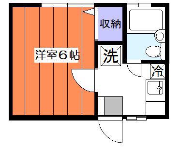 サンハイツ(1K/1階)の間取り写真
