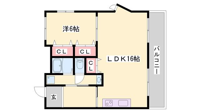 三創ビル(1LDK/3階)の間取り写真