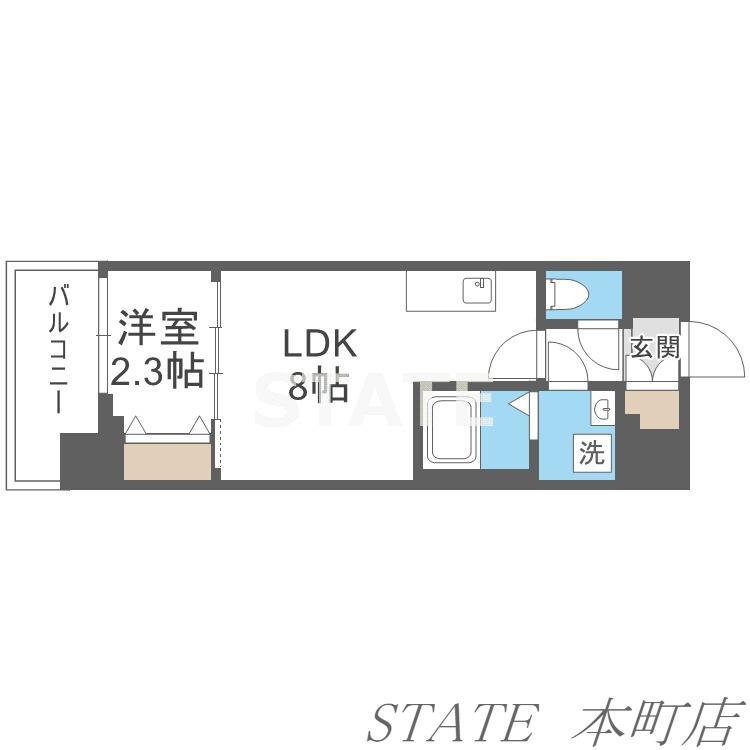 セレニテ日本橋ミラク(1LDK/12階)の間取り写真