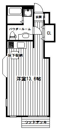 アルバトロス豊島園(ワンルーム/1階)の間取り写真