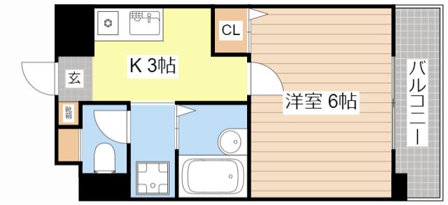 ハイツエクセルVII番館(1K/2階)の間取り写真