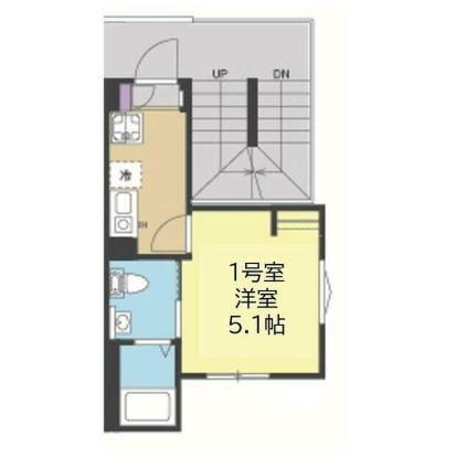 NORDUS AXIS(1K/2階)の間取り写真