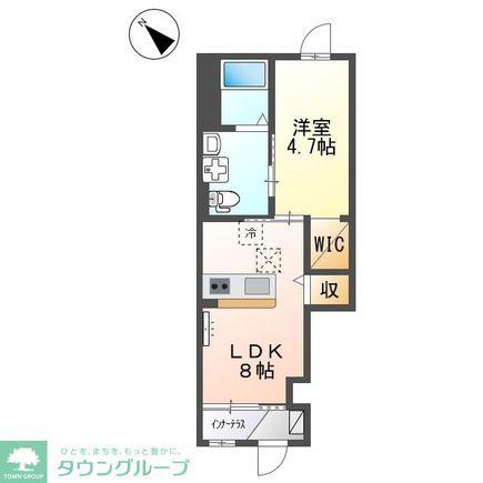 アイル八王子(1LDK/1階)の間取り写真