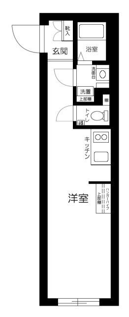 LIVE FLAT蔵前(ワンルーム/3階)の間取り写真