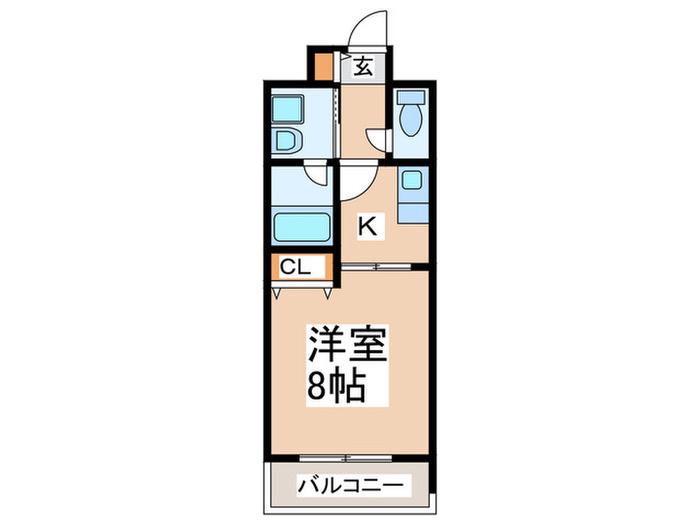 OAK彌榮(1K/6階)の間取り写真