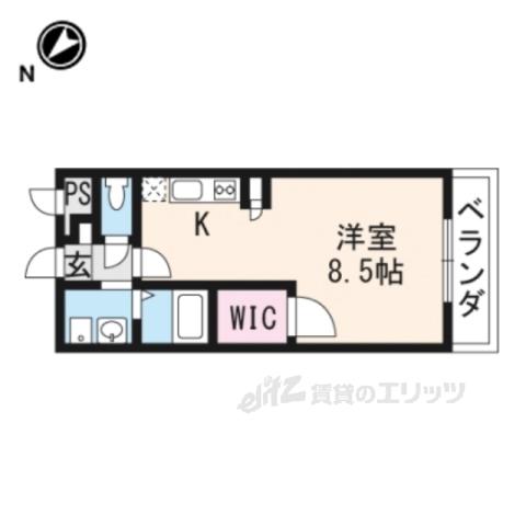 アンプルール・フラーリッシュ(ワンルーム/2階)の間取り写真